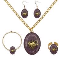 ست برنجی ماه تولد مرداد گالری هرمین کد HB05 Hermin Gallery HB05 Brass Half Set