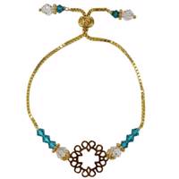 دستبند طلا 18 عیار سیم و گوهر مدل GLB106 Simogohar GLB106 Gold Bracelet