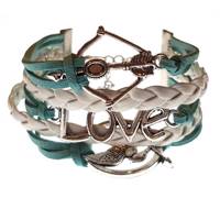 دستبند چرمی الفین مدل el02006 Elfin el02006 Leather Bracelet
