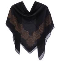 روسری نخی مشکی روژند کد 14_tp-3295