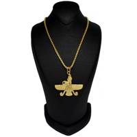 گردنبند آی جواهر طرح فروهر کد 11428G