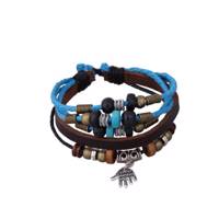 دستبند چرمی الفین مدل el02024 Elfin el02024 Leather Bracelet