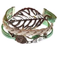 دستبند چرمی الفین مدل el02018 Elfin el02018 Leather Bracelet