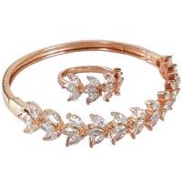 نیم ست دستبند مدل RoseGold Cluster