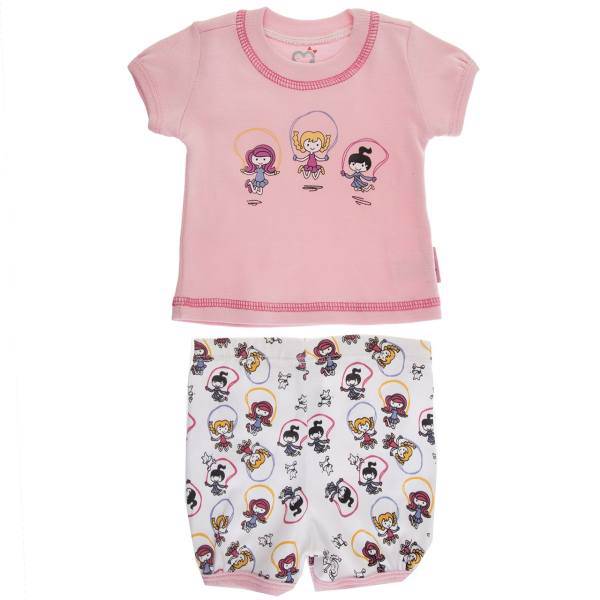 ست لباس دخترانه آدمک مدل 1652001P، Adamak 1652001P Baby Girl Clothing Set