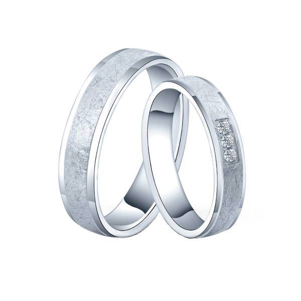 ست حلقه نقره شهر جواهر مدل SJ-R022، Shahrejavaher SJ-R022 Silver Couple Ring