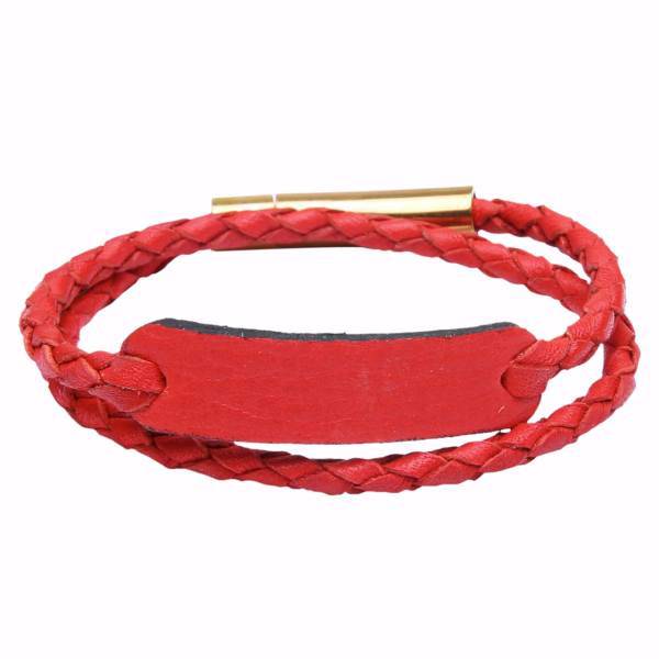 دستبند چرمی آتیس کد I2000RED، Atiss I2000RED Leather Bracelet