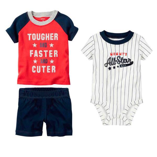 ست لباس پسرانه کارترز مدل 647، Carters 647 Boy Clothing Set