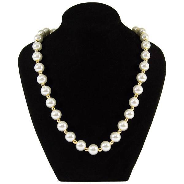 گردنبند سنگ حدید و طرح مروارید مانچو مدل sf516، mancho Sf516 Pearl Necklace