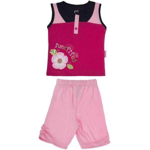 ست لباس دخترانه آدمک مدل 2319001P، Adamak 2319001P Baby Girl Clothing Set