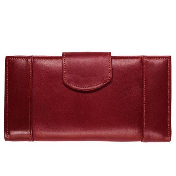 کیف پول زنانه رویال چرم کد W18-Crimson