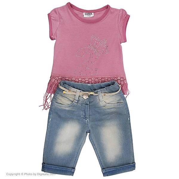 ست لباس دخترانه کول مدل 53126P، Cool 53126P Baby Girl Clothing Set