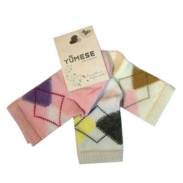 جوراب یومسه مدل 32253 بسته 3 عددی، Yumese 32253 Socks Pack Of 3