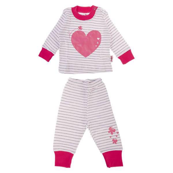 ست لباس دخترانه آدمک مدل 1195001W، Adamak 1195001W Baby Girl Clothing Set