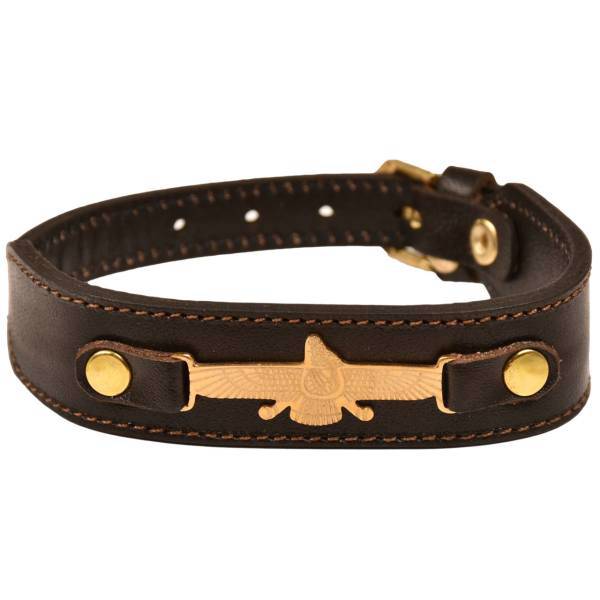 دستبند چرمی کهن چرم طرح فروهر مدل BR69-7، Kohan Charm BR69-7 Farvahar Leather Bracelet