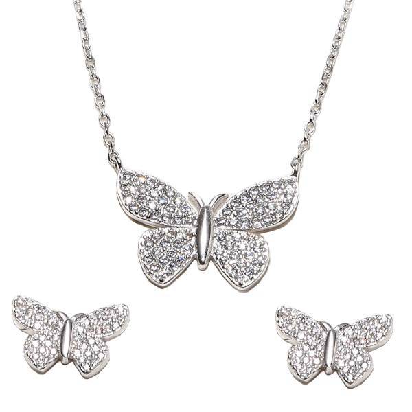 نیم ست نقره شهر جواهر مدل SJ-ZSE024، Shahrejavaher SJ-ZSE024 Silver Half Set