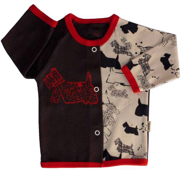 تونیک نوزادی آدمک مدل Dog Black، Adamak Dog Black Baby Tunic