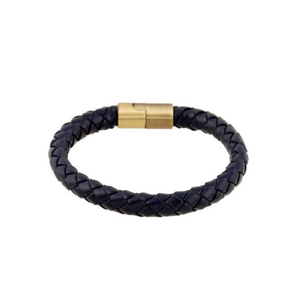 دستبند چرمی الفین مدل el02035، Elfin el02035 Leather Bracelet