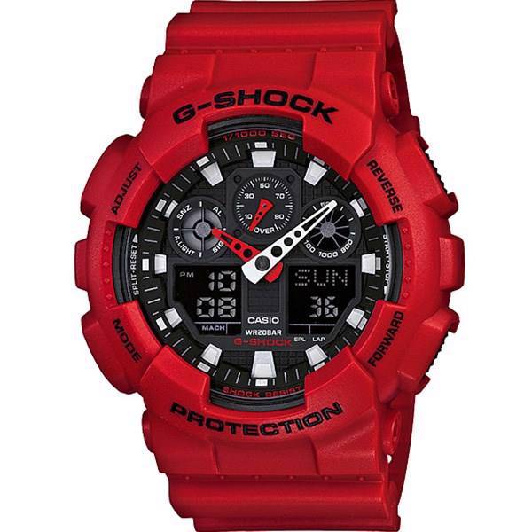 ساعت مچی عقربه ای مردانه کاسیو جی شاک GA-100B-4ADR، Casio G-Shock GA-100B-4ADR