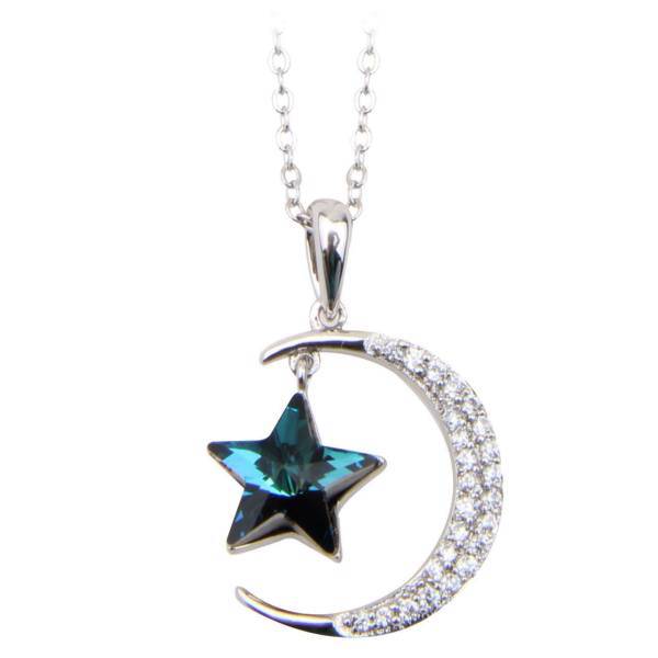 گردنبند شهر شیک طرح ماه و ستاره مدل G176، Shahr Shik G176 Month and Star Necklace