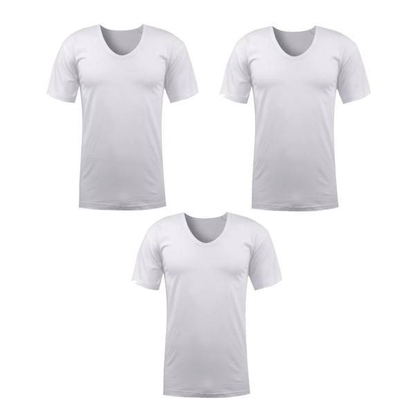 زیرپوش مردانه آستین کوتاه L بسته 3 عدد، men undershirt