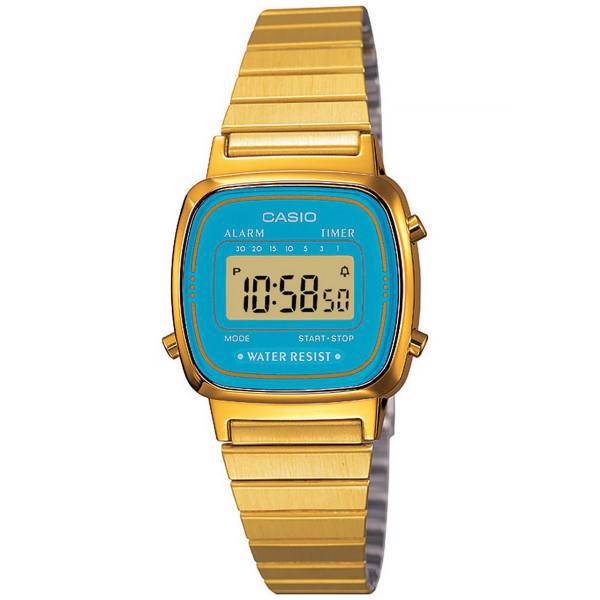 ساعت مچی دیجیتال زنانه کاسیو مدل LA670WGA-2DF، Casio LA670WGA-2DF Digital Watch For Women