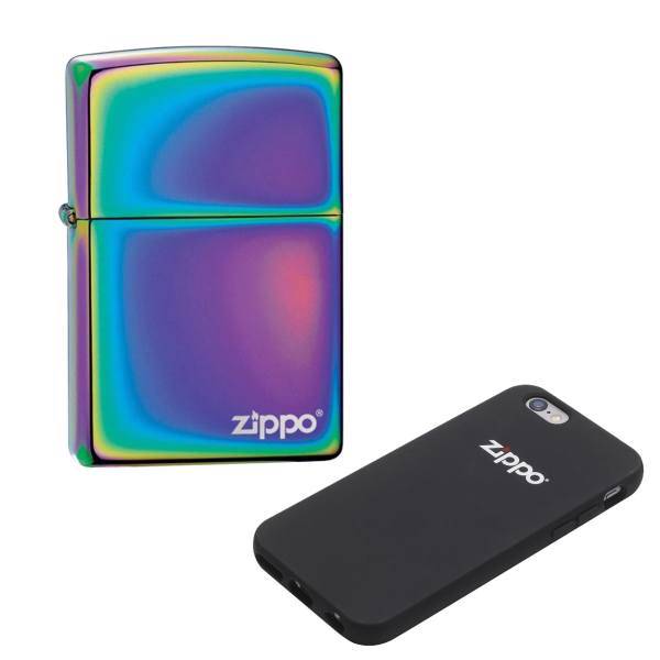 ست فندک زیپو مدل 151ZL به همراه قاب گوشی آیفون طرح زیپو، Zippo set lighter 151ZL with iphone case zippo design