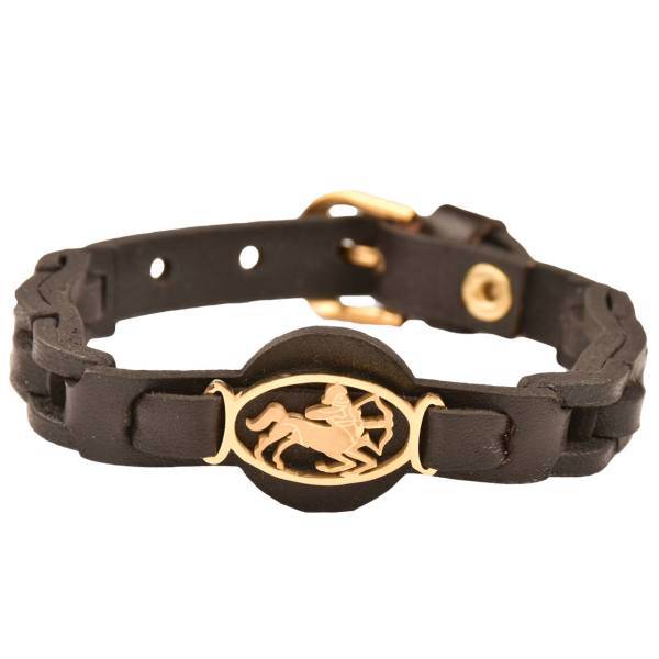 دستبند چرمی کهن چرم طرح تولد آذر مدل BR103-15، Kohan Charm Azar BR103-15 Leather Bracelet