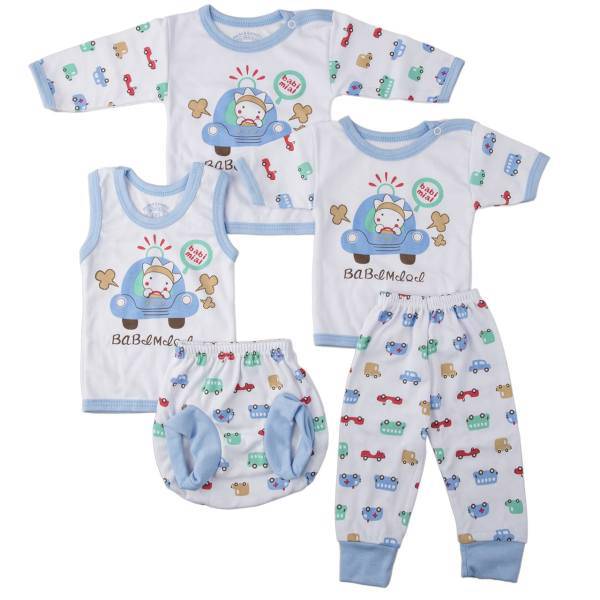 ست لباس نوزادی ندا و ساراگل مدل 1566، Neda And Saragol 1566 Baby Clothes Set