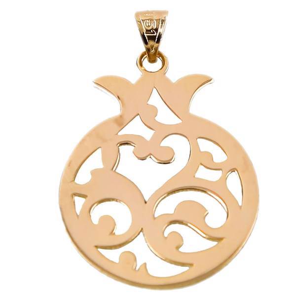 آویز گردنبند طلا 18 عیار اسنوگلد کد 13002، Snow Gold 13002 Gold Necklace Pendant Plaque