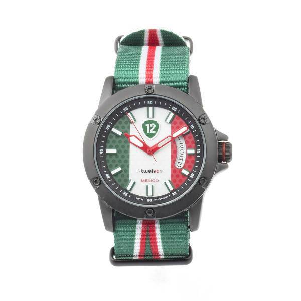 ساعت مچی عقربه ای توولو طرح پرچم مکزیک 1، Twelve Mexico1 Flag Sport Watch