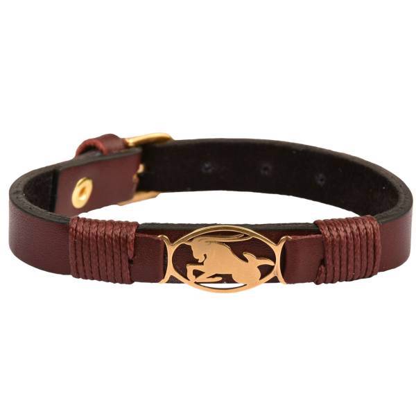 دستبند چرمی کهن چرم طرح تولد دی مدل BR46-12، Kohan Charm Dey BR46-12 Leather Bracelet