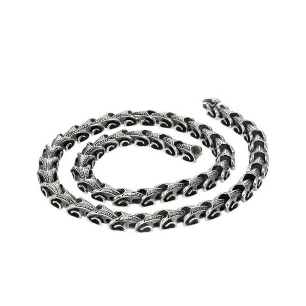 گردن بند مردانه تمام استیل مدل SSN-1716