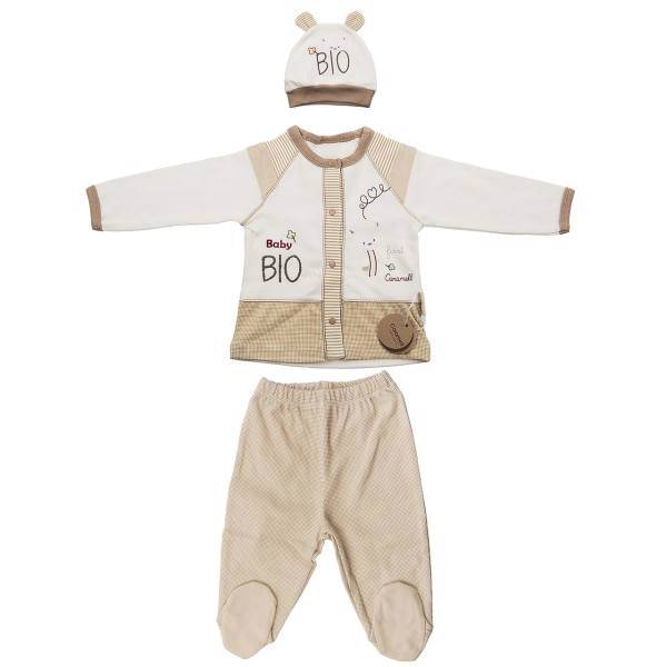 ست لباس نوزادی ارگانیک کارامل مدل TKU2010، Caramell TKU2010 Organic Baby Clothes Set