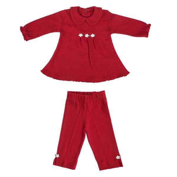 ست لباس دخترانه آدمک مدل 1153011R، Adamak 1153011R Baby Girl Clothing Set