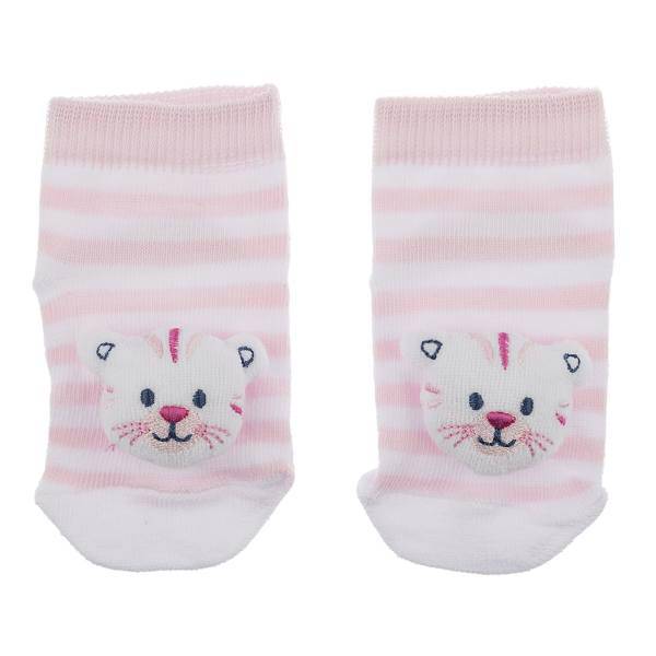 جوراب نوزادی Minidamla مدل Pink Cat، Minidamla Pink Cat Socks