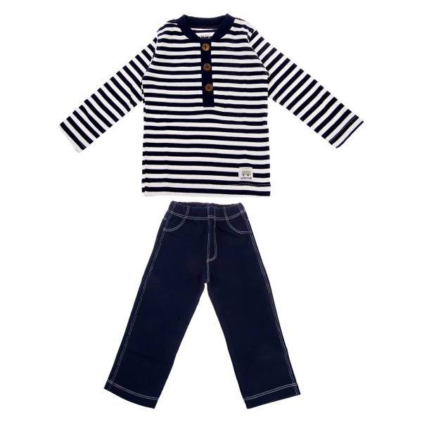 ست لباس پسرانه آدمک مدل 1155012B، Adamak 1155012B Baby Boy Clothing Set