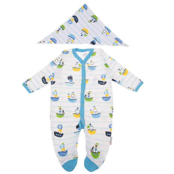 ست لباس پسرانه آدمک مدل 139700B، Adamak 139700B Baby Boy Clothing Set