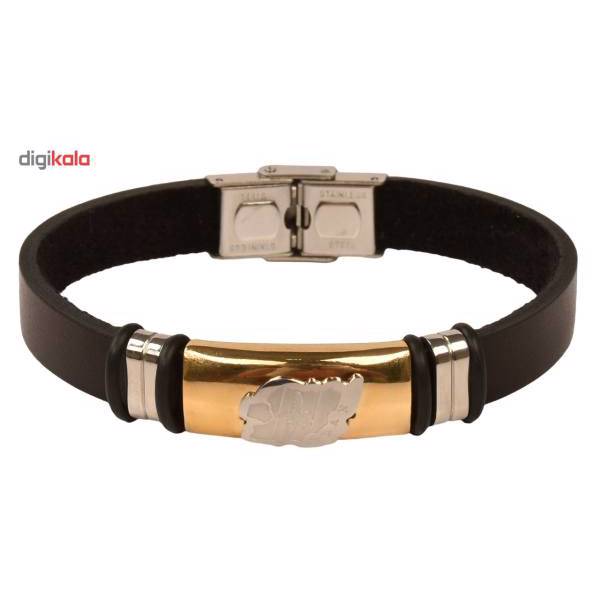 دستبند چرمی کهن چرم طرح فروهر مدل BR38، Kohan Charm Farvahar BR38 Leather Bracelet