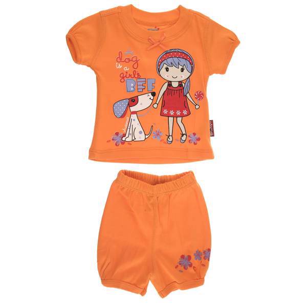 ست لباس دخترانه آدمک مدل 1662001O، Adamak 1662001O Baby Girl Clothing Set