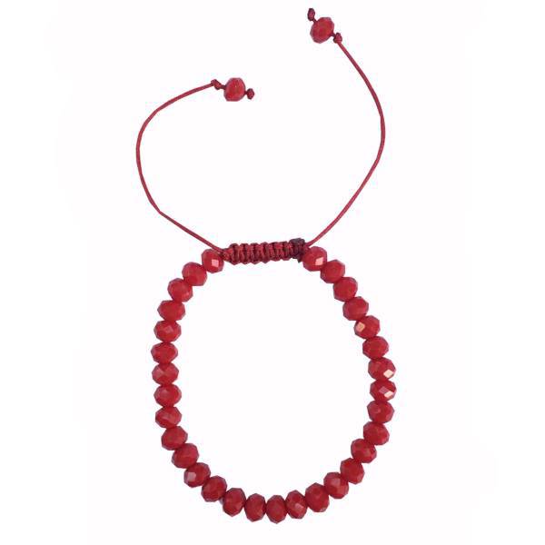 دستبند عود طرح کریستال قرمز مدل 100091، Bracelet Oood 100091 Cristal Red