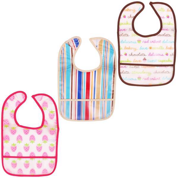 پیشبند luvable friends مدل ON123 بسته 3 عددی، luvable friends ON123 3pcs Baby Bib