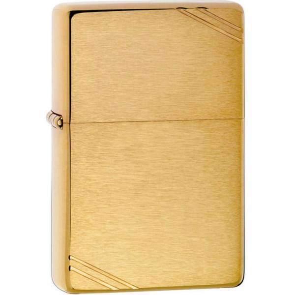 فندک زیپو مدل Vintage BR Fin Brass کد 240، Zippo Vintage BR Fin Brass 240 Lighter