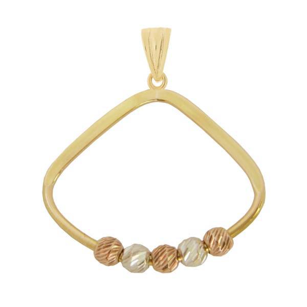 آویز گردنبند طلا 18 عیار شانا مدل N-SG61، Shana N-SG61 Gold Necklace Pendant Plaque