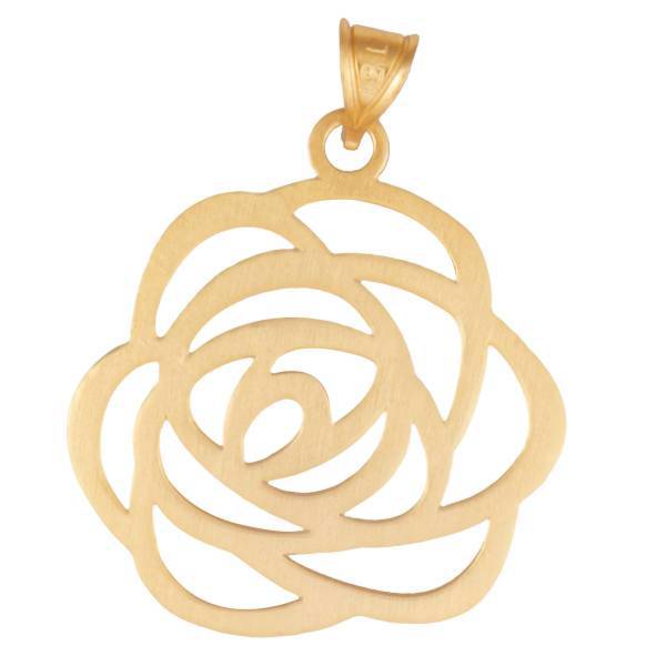 آویز گردنبند طلا 18 عیار رزا مدل N007، Rosa N007 Gold Necklace Pendant Plaque