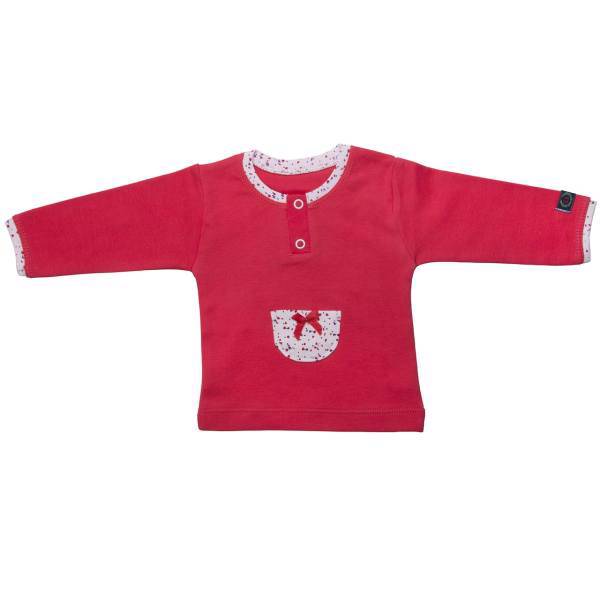 تی شرت آستین بلند برگ سبز طرح گلبهی، Barge Sabz Peach Baby T-Shirt With Long Sleeve