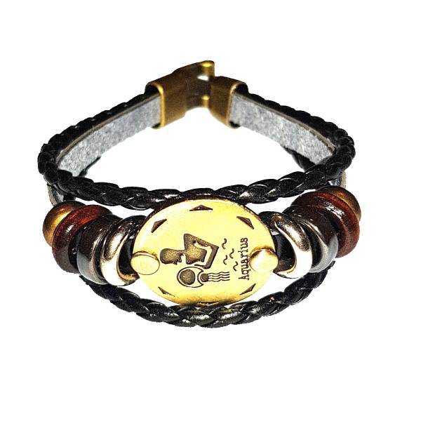 دستبند چرمی الفین طرح ماه بهمن مدل el02052، Elfin el02052 Leather Bracelet