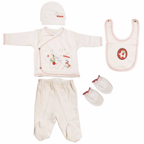 ست لباس نوزادی ببیتوف مدل862Red، Bebitof 862Red Baby Clothes Set