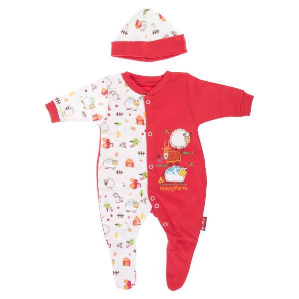 ست لباس پسرانه آدمک مدل 132001R، Adamak 132001R Baby Boy Clothing Set