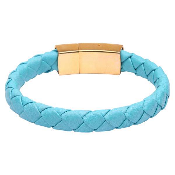 دستبند چرمی آتیس مدل I1100FSY فیروزه ای، Atiss I1100FSYLeather Bracelet